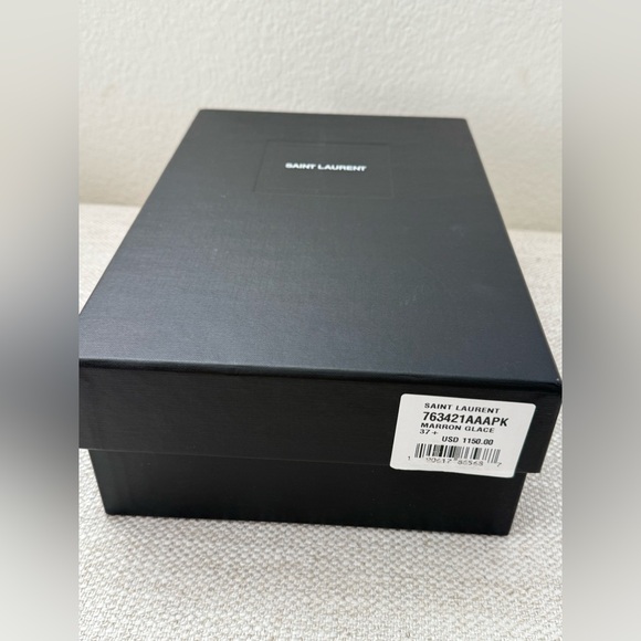 SAINT LAURENT LEE EMBELLISHED PATENT LEATHER SLINGBACK PUMP - Picture 9 of 16